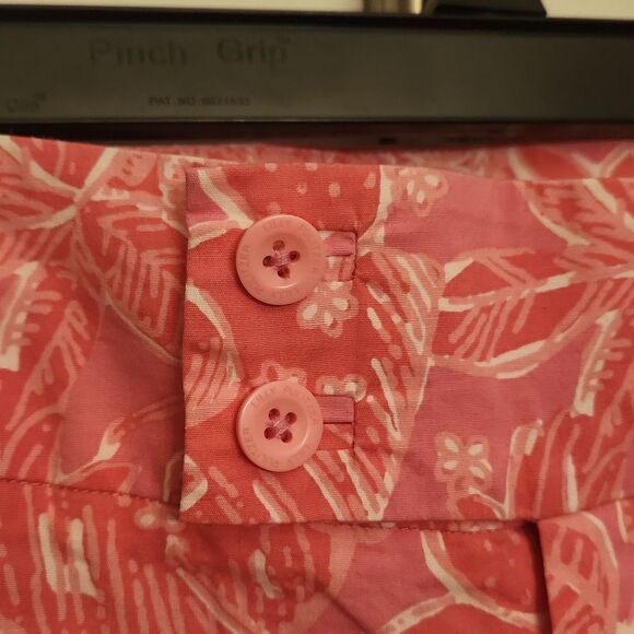 Lilly Pulitzer "Palm Beach Fit" Pink Tropical Print Cropped Pants Size 8 - Picture 6 of 12